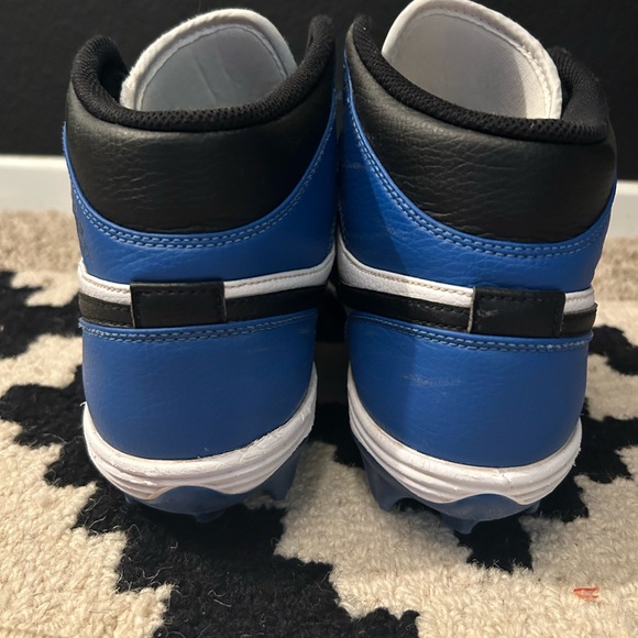 Jordan 1 mid baseball cleats blue/ wht size 10.5 - Picture 4 of 6